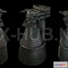 1188534 - PBR Game 3D Model - Saturn V - Rocket Engine