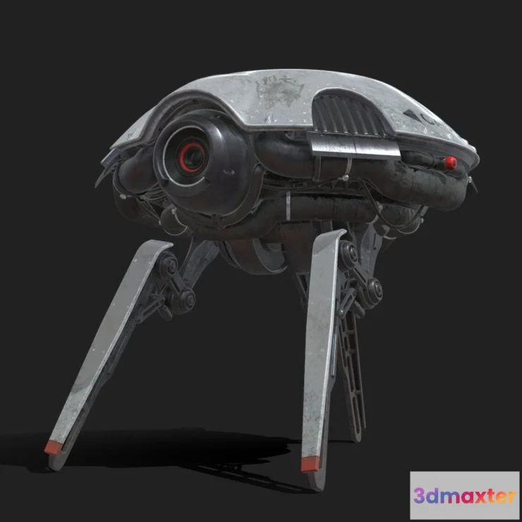 1188536 - PBR Game 3D Model - Saucer Drone