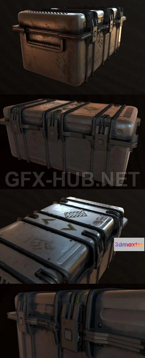 1188556 - PBR Game 3D Model - Sci fi Ammunition Box