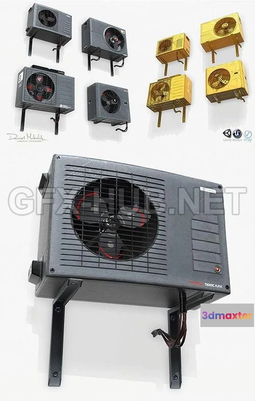 1188574 - PBR Game 3D Model - Sci-fi Airconditiong PBR