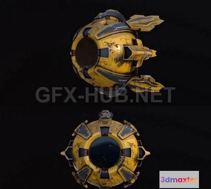 1188580 - PBR Game 3D Model - Sci-fi Camera Drone