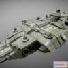 1188582 - PBR Game 3D Model - Sci-fi Carrier with 3 Turret Types