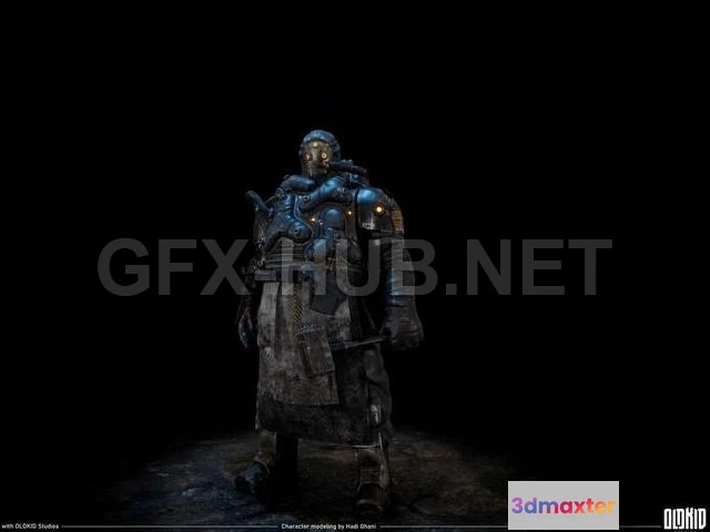 1188588 - PBR Game 3D Model - Scifi Cultist