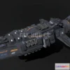 1188592 - PBR Game 3D Model - Scifi Destroyer Firewing