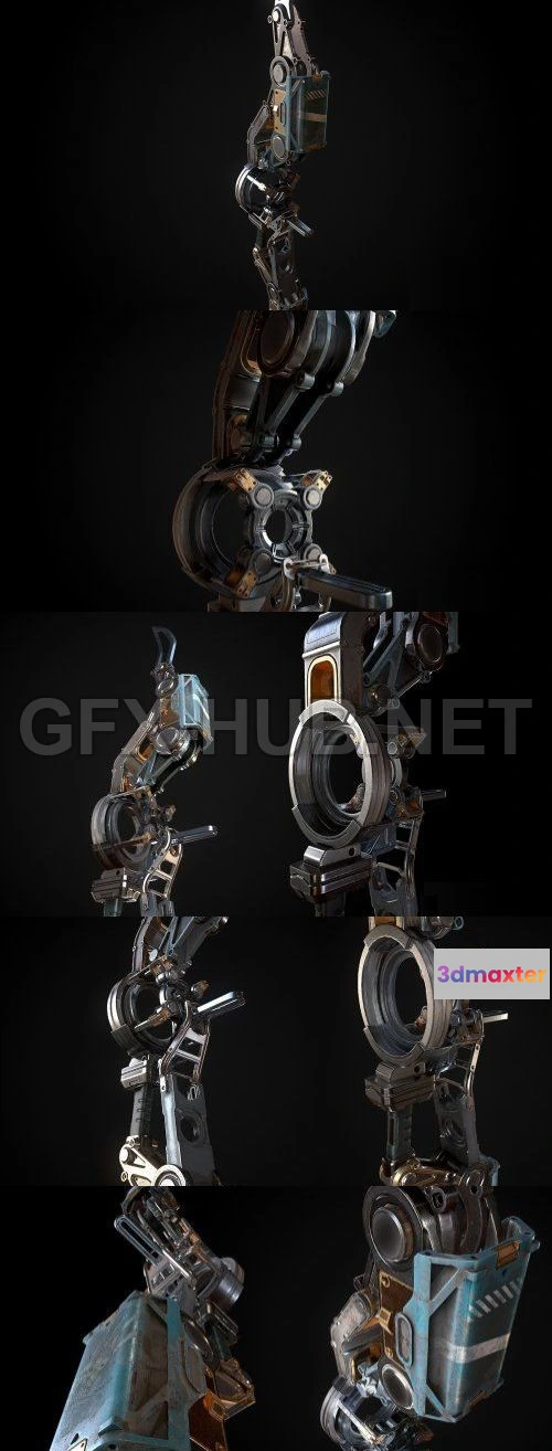 1188598 - PBR Game 3D Model - Sci-fi Fantasy Bow