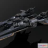 1188604 - PBR Game 3D Model - Scifi Frigate Sunfire