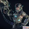 1188606 - PBR Game 3D Model - Scifi Girl