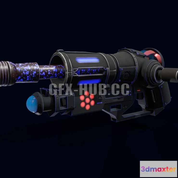 1188612 - PBR Game 3D Model - Sci-fi Gun