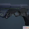 1188638 - PBR Game 3D Model - Sci-Fi Police Gun