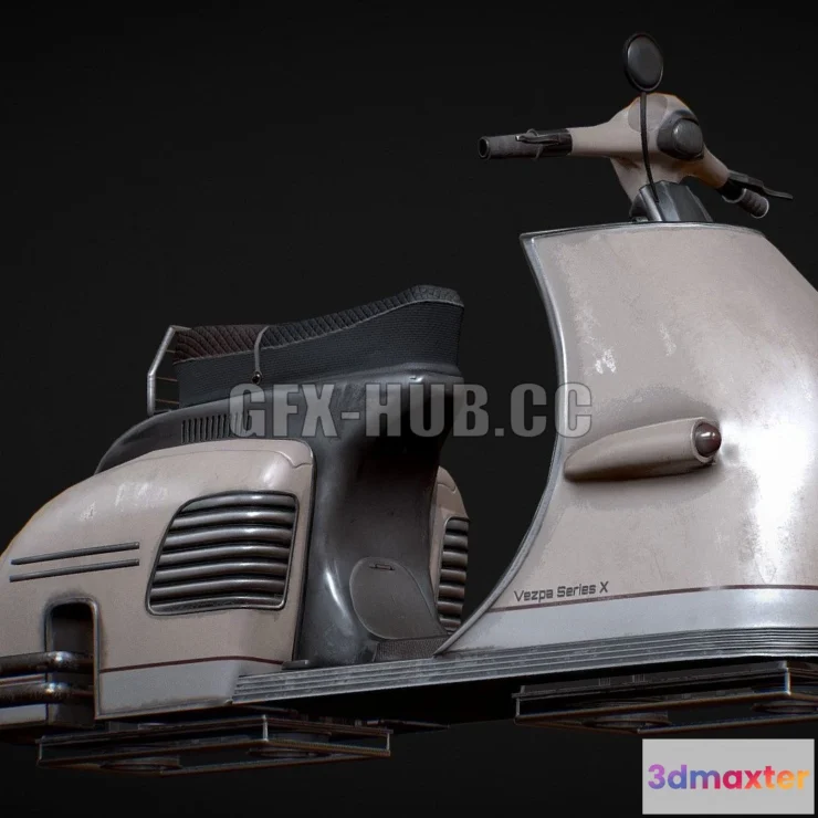 1188652 - PBR Game 3D Model - Sci-Fi Scooter