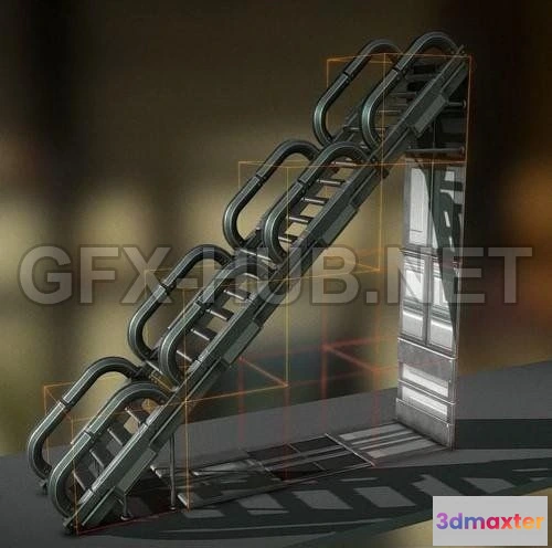 1188658 - PBR Game 3D Model - Sci-Fi Staris Basic Version PBR