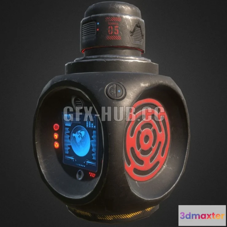 1188660 - PBR Game 3D Model - Sci-Fi Station Terminal Low-poly