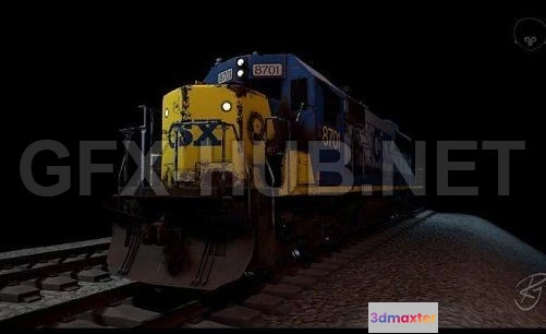 1188684 - PBR Game 3D Model - SD60 Loco PBR