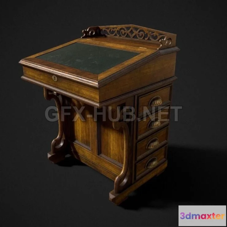 1188688 - PBR Game 3D Model - Secretary Desk PBR