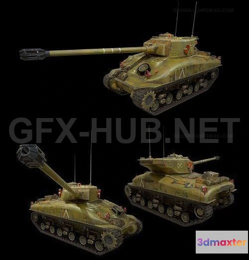 1188736 - PBR Game 3D Model - Sherman M-51