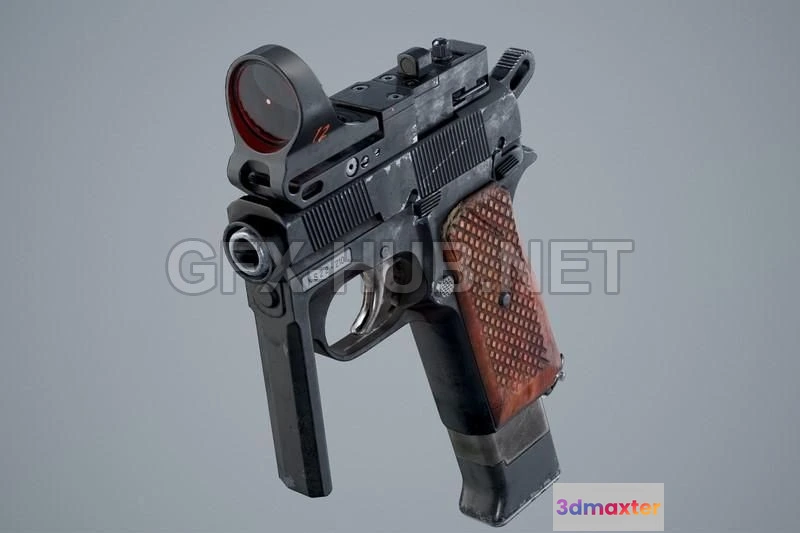 1188764 - PBR Game 3D Model - Short Power Gun