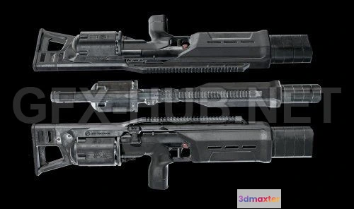 1188770 - PBR Game 3D Model - Shotgun SiX-12