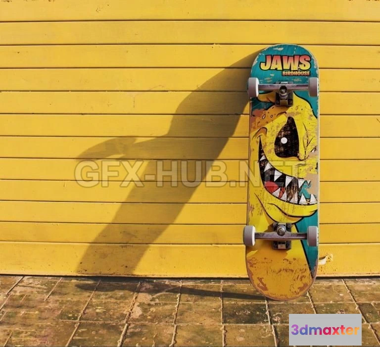 1188798 - PBR Game 3D Model - Skateboard PBR