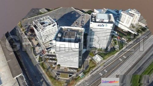 1188810 - PBR Game 3D Model - Skyscrapers 02 (fbx)