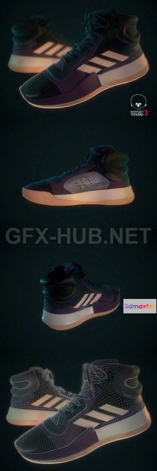 1188846 - PBR Game 3D Model - Sneaker Adidas Marquee Boost