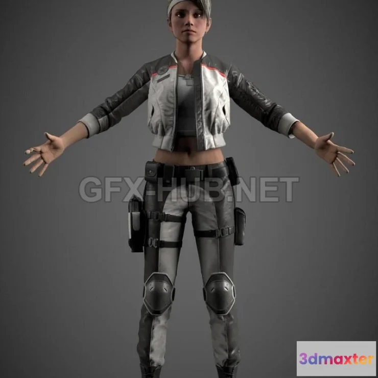 1188894 - PBR Game 3D Model - Sonya - Mortal Kombat 11