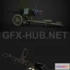 1188904 - PBR Game 3D Model - Soviet DShK Machinegun
