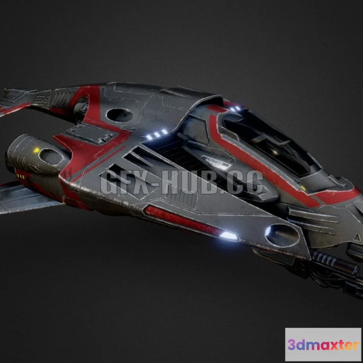 1188924 - PBR Game 3D Model - Space Fighter