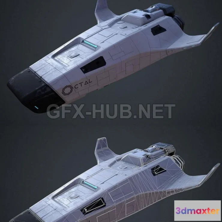 1188934 - PBR Game 3D Model - SpaceShip (2)