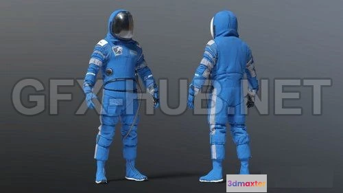 1188940 - PBR Game 3D Model - SPACESUIT Boeing Starliner