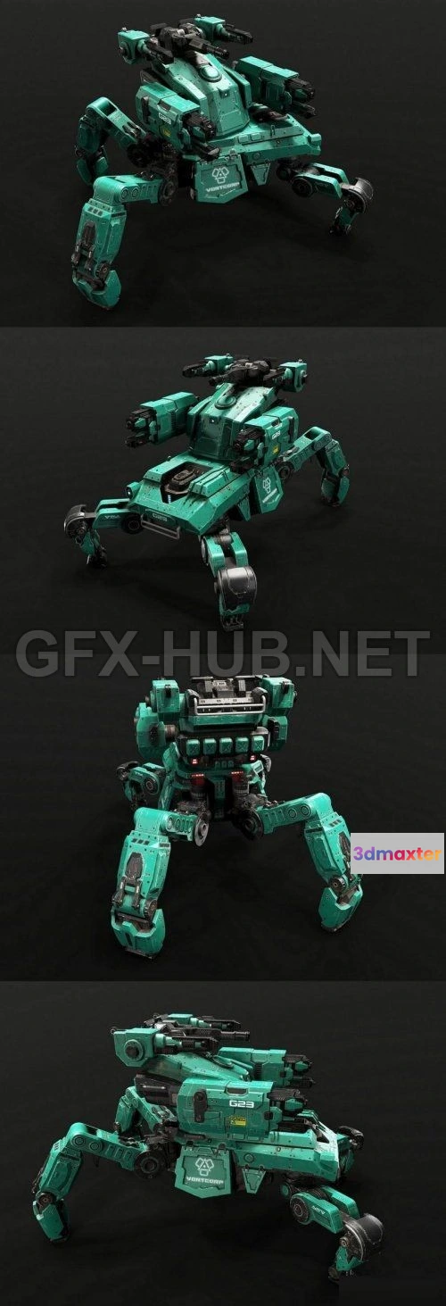 1188976 - PBR Game 3D Model - Spider-Mech