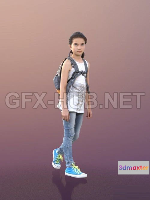 1188980 - PBR Game 3D Model - Sport Kid scanned 02