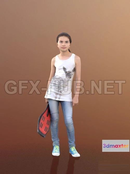 1188982 - PBR Game 3D Model - Sport Kid scanned