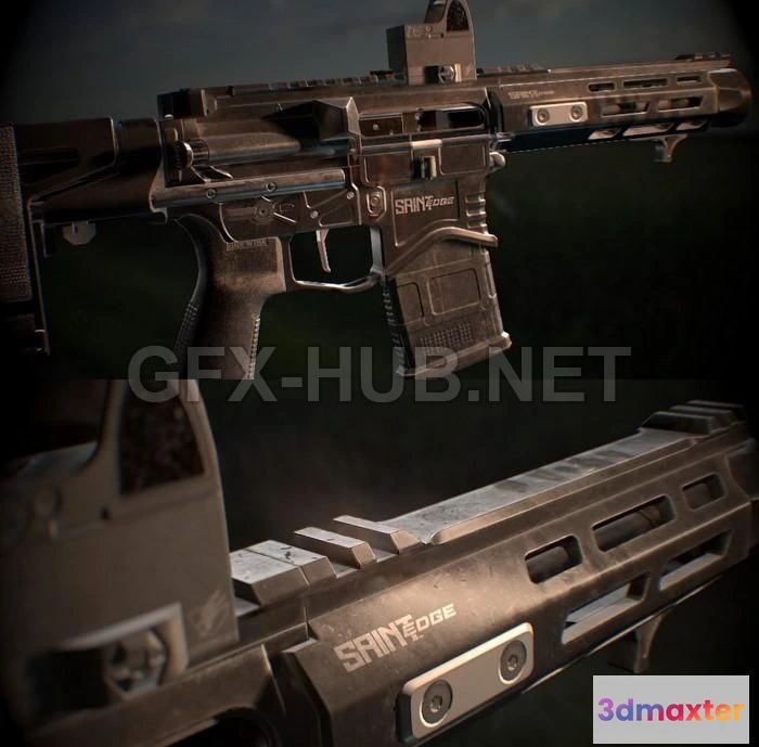 1188990 - PBR Game 3D Model - Springfield Armory - Saint Edge AR-15 Pistol