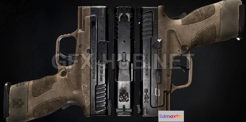 1188992 - PBR Game 3D Model - Springfield Armory XD Mod