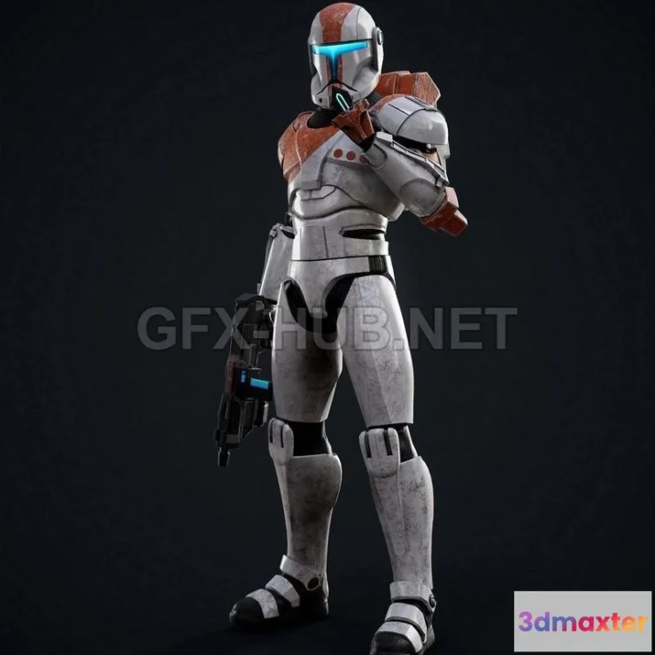 1189022 - PBR Game 3D Model - Star Wars Republic Commando - Boss