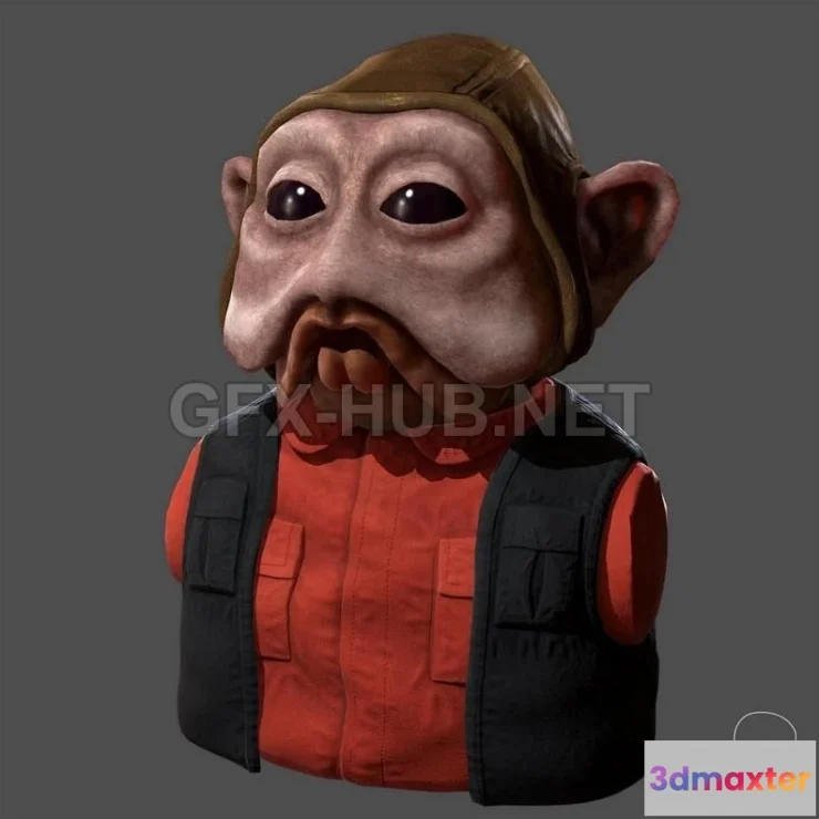 1189036 - PBR Game 3D Model - StarWars Co-pilot
