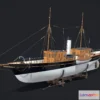 1189048 - PBR Game 3D Model - Steam yacht
