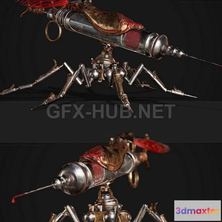 1189050 - PBR Game 3D Model - Steampunk Blood Machine