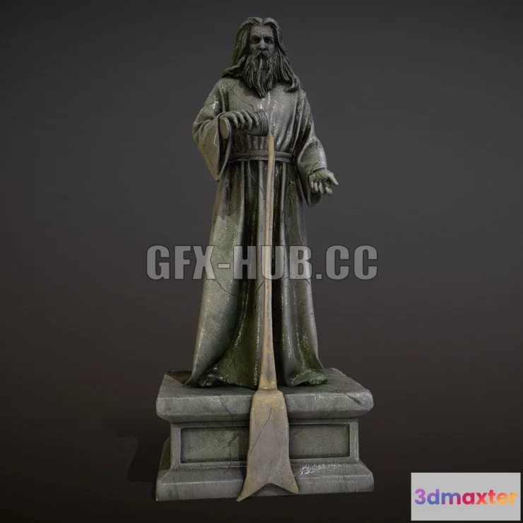 1189080 - PBR Game 3D Model - Stendarr Statue