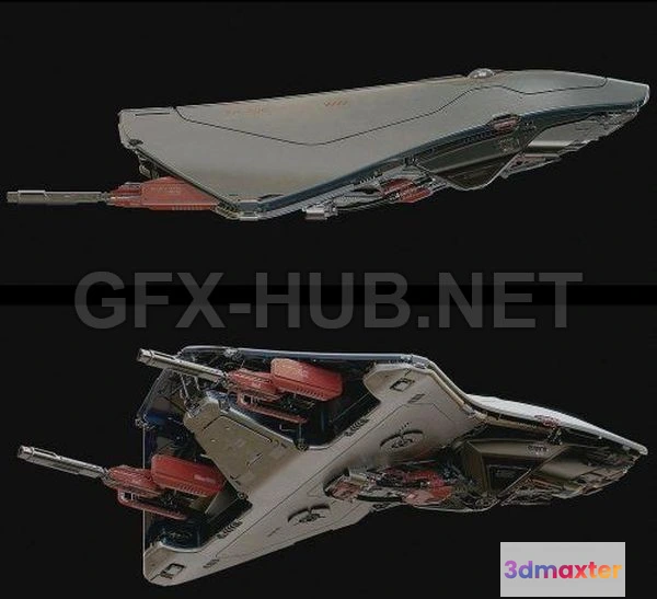 1189088 - PBR Game 3D Model - Stingray Battle Drone