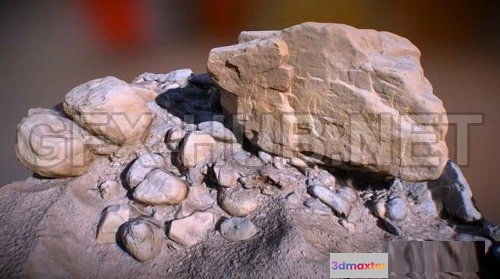 1189094 - PBR Game 3D Model - Stone on the Ground 3D Scan