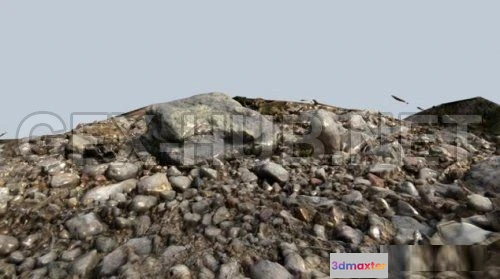 1189102 - PBR Game 3D Model - Stones on the Ground 02 (obj, tex)