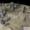 1189104 - PBR Game 3D Model - Stones on the Ground Scanned (obj)