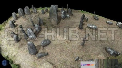 1189104 - PBR Game 3D Model - Stones on the Ground Scanned (obj)