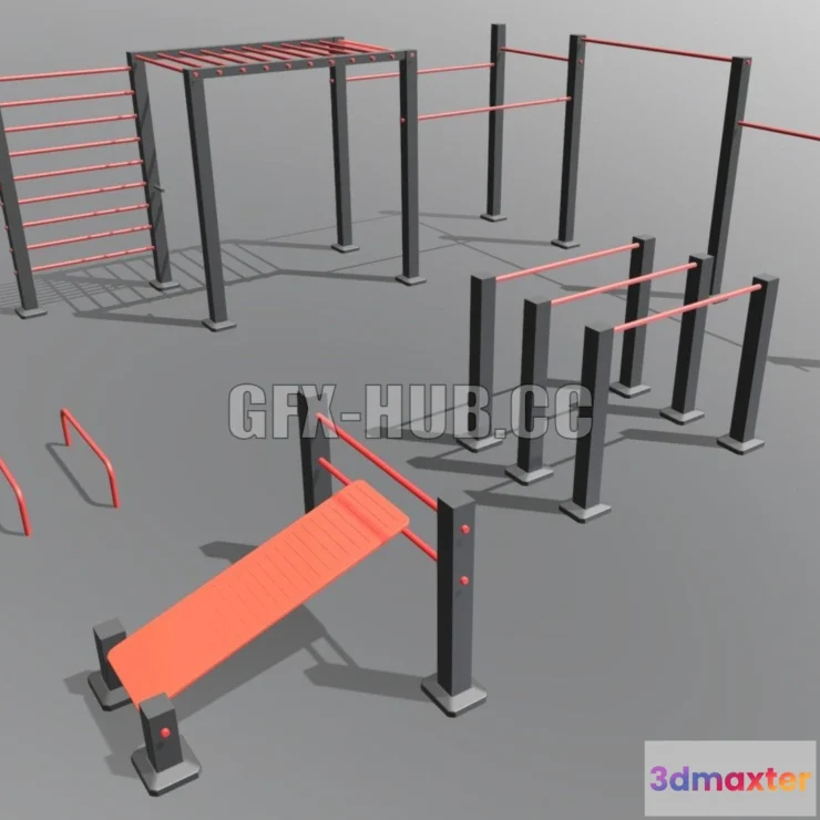 1189118 - PBR Game 3D Model - Street Workout