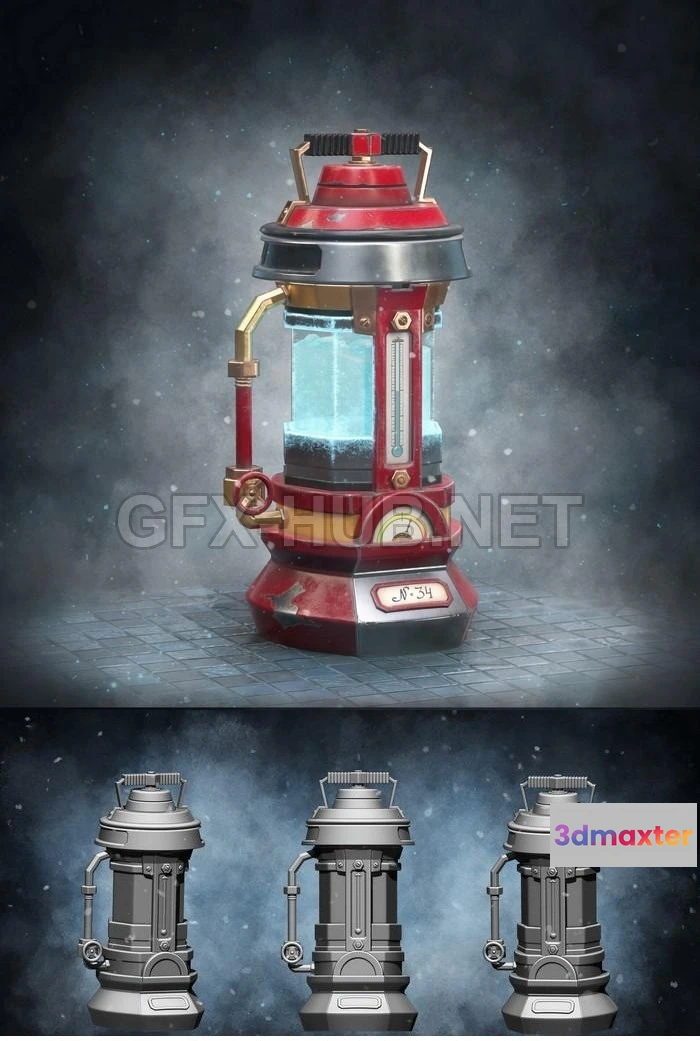 1189124 - PBR Game 3D Model - Stylized Biological Container