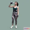 1189130 - PBR Game 3D Model - Stylized Fitness Character Drinking