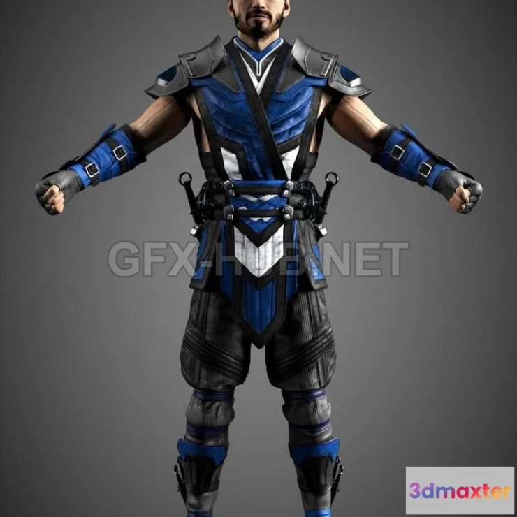 1189150 - PBR Game 3D Model - Sub Zero - Mortal Kombat 11