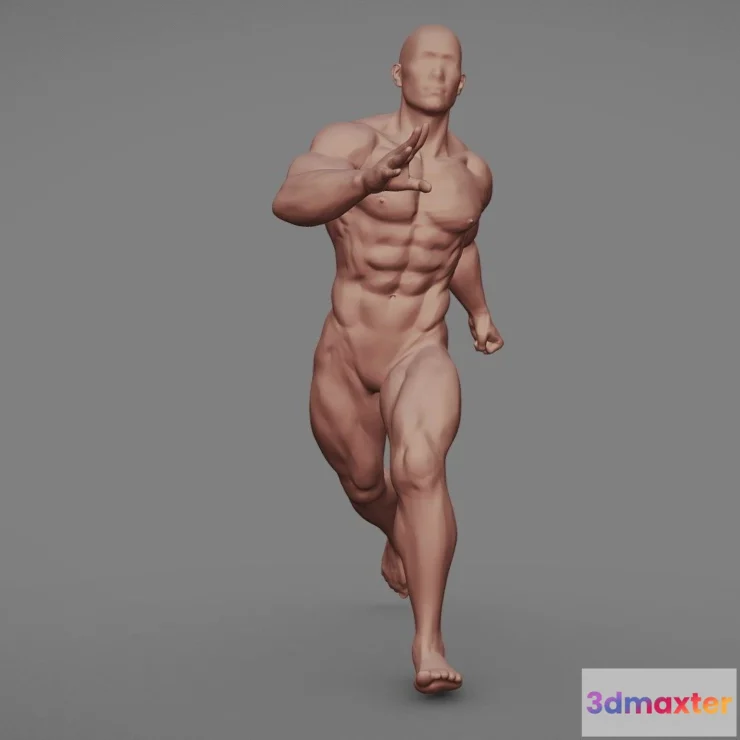 1189170 - PBR Game 3D Model - Superhero Figure Pose 2