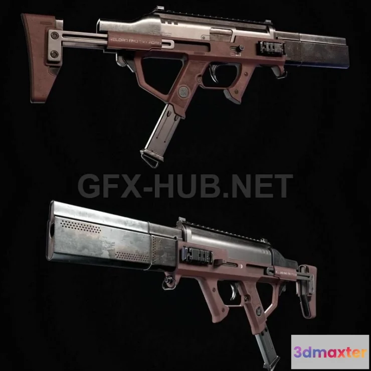 1189178 - PBR Game 3D Model - Suricate Submachine Gun PBR